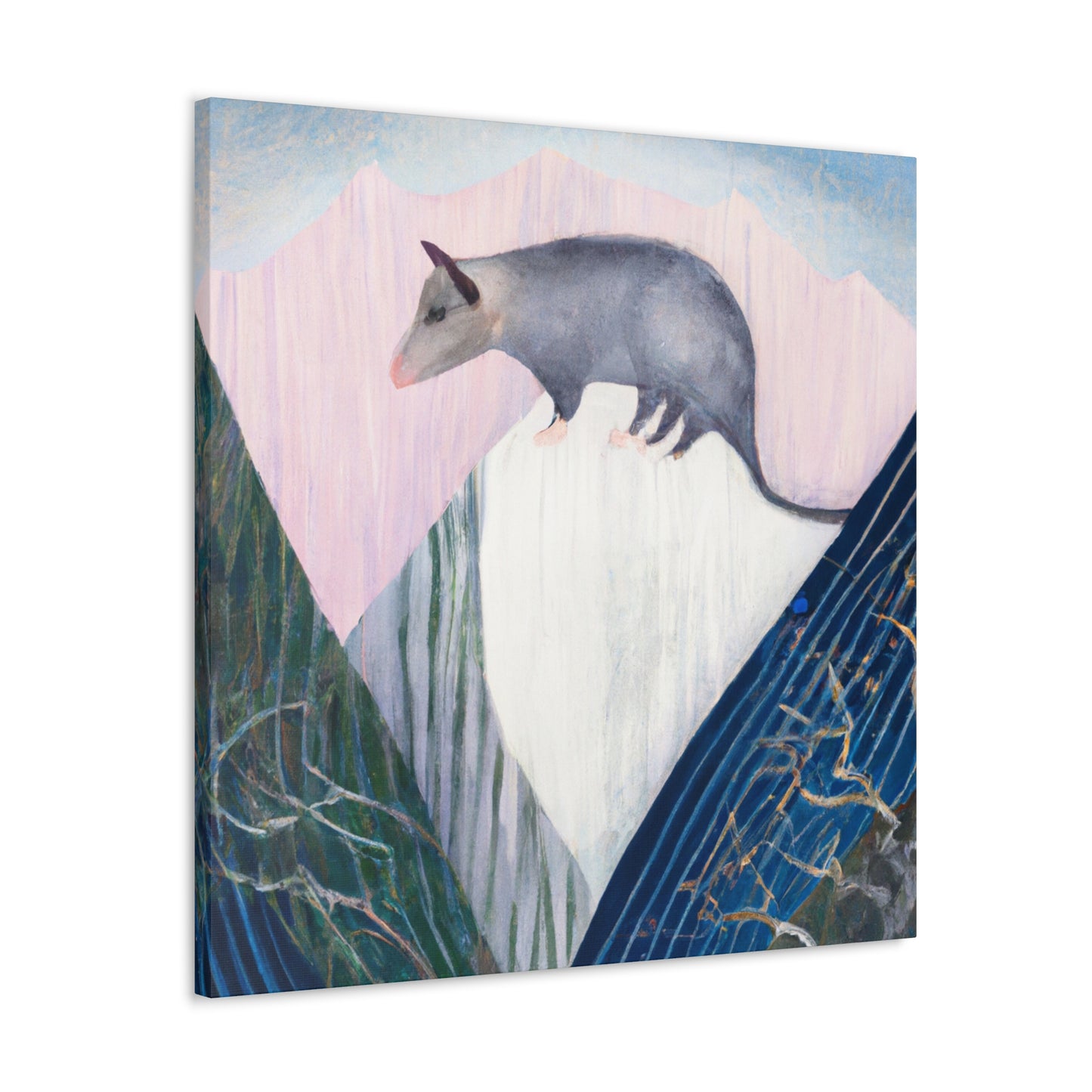 Opossum in Art Deco - Canvas