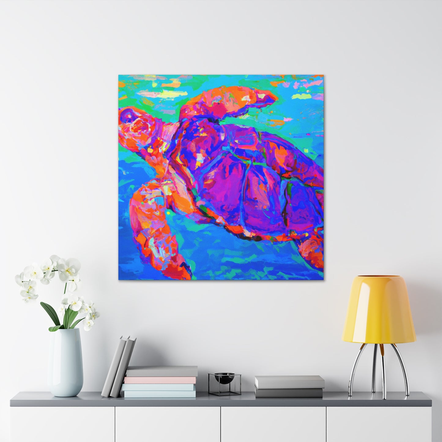 "Turtle in the Sea" - Canvas