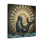 "Seal at Sunrise - Deco" - Canvas