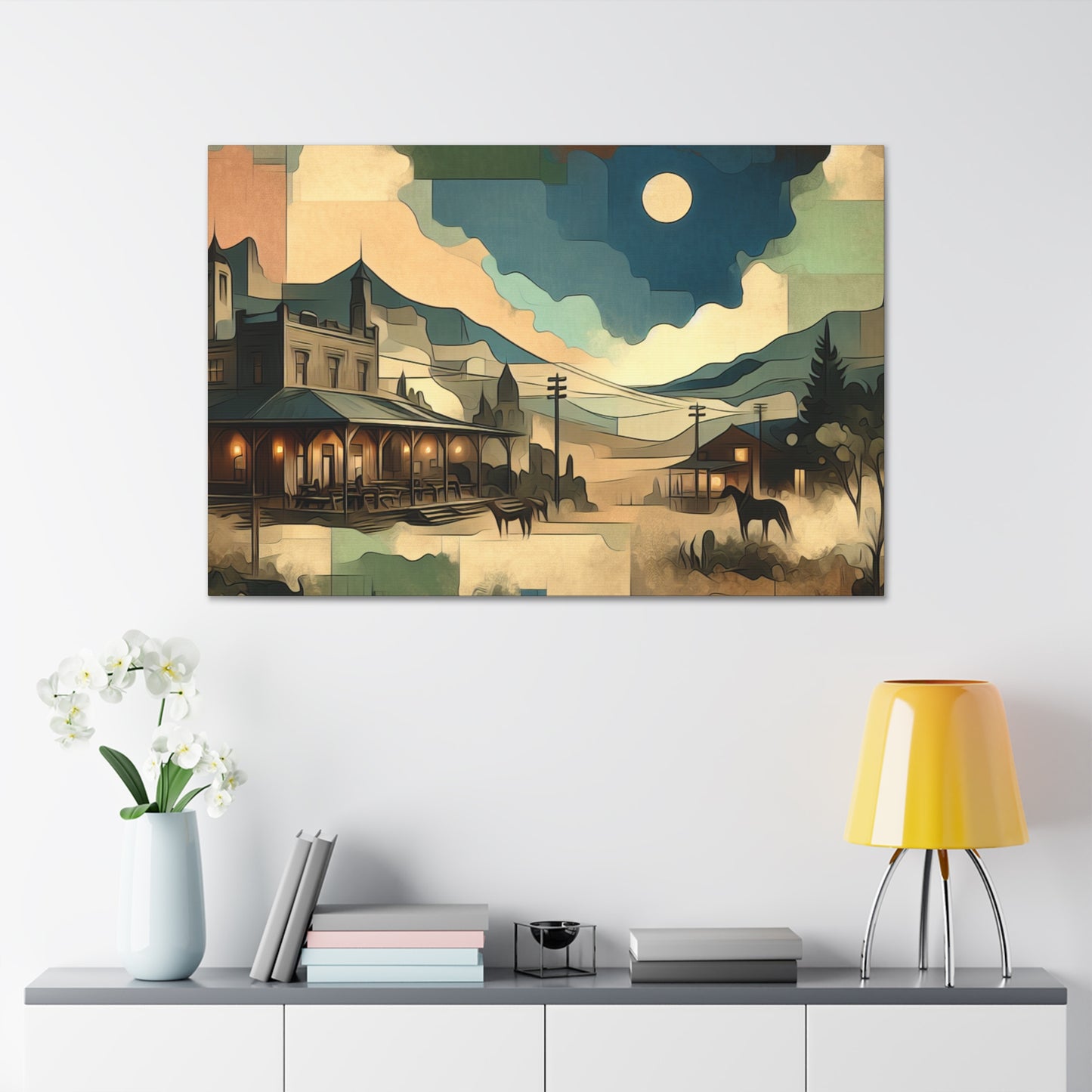 "Saloon Serenade at Dusk" - Canvas