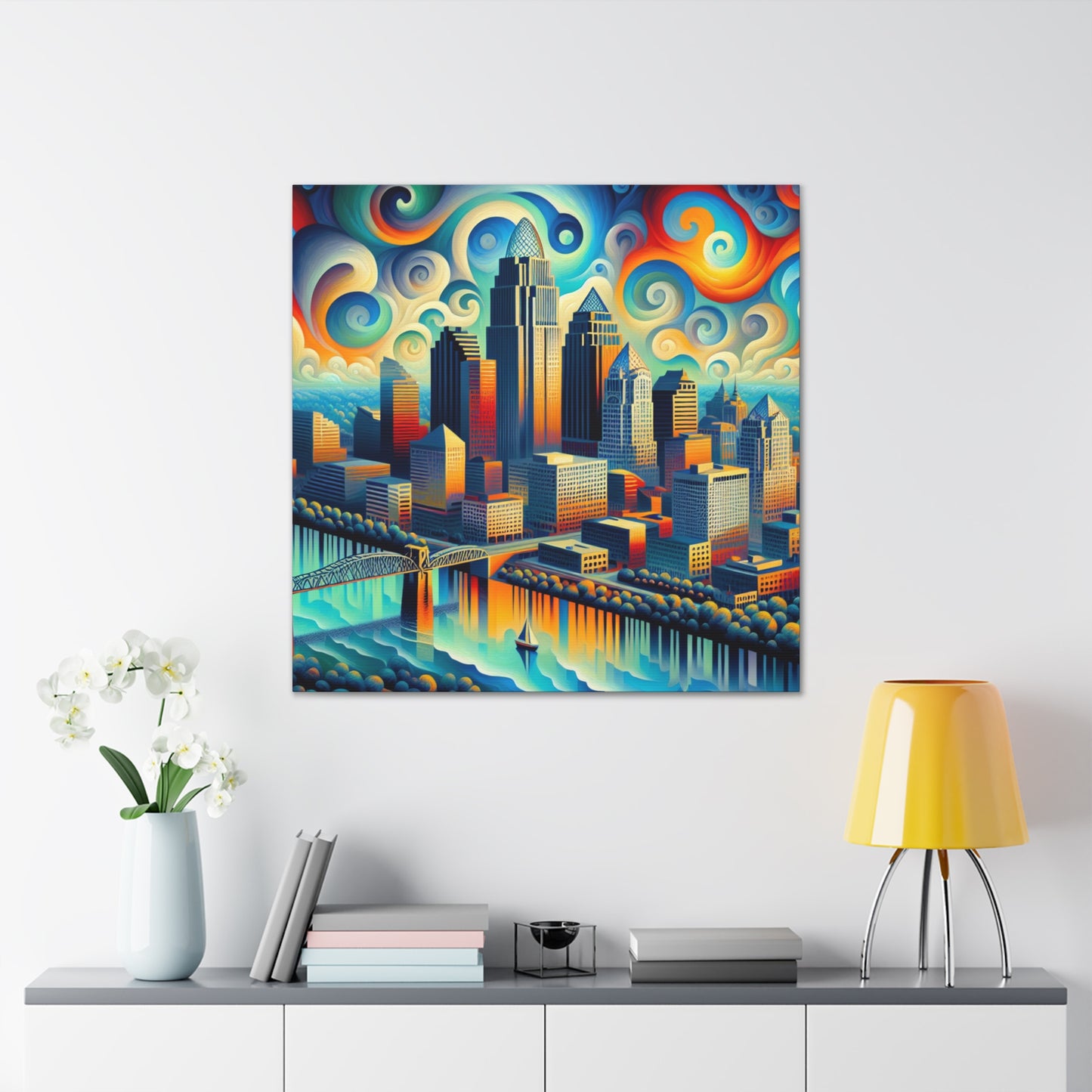 "Enigmatic Echoes of Cincinnati" - Canvas