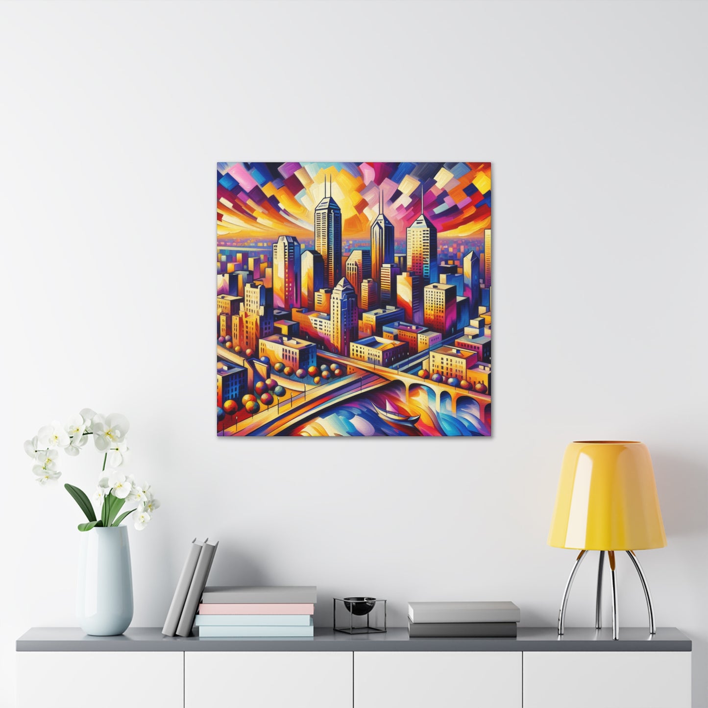 "Enigmatic Urban Dreamscape" - Canvas