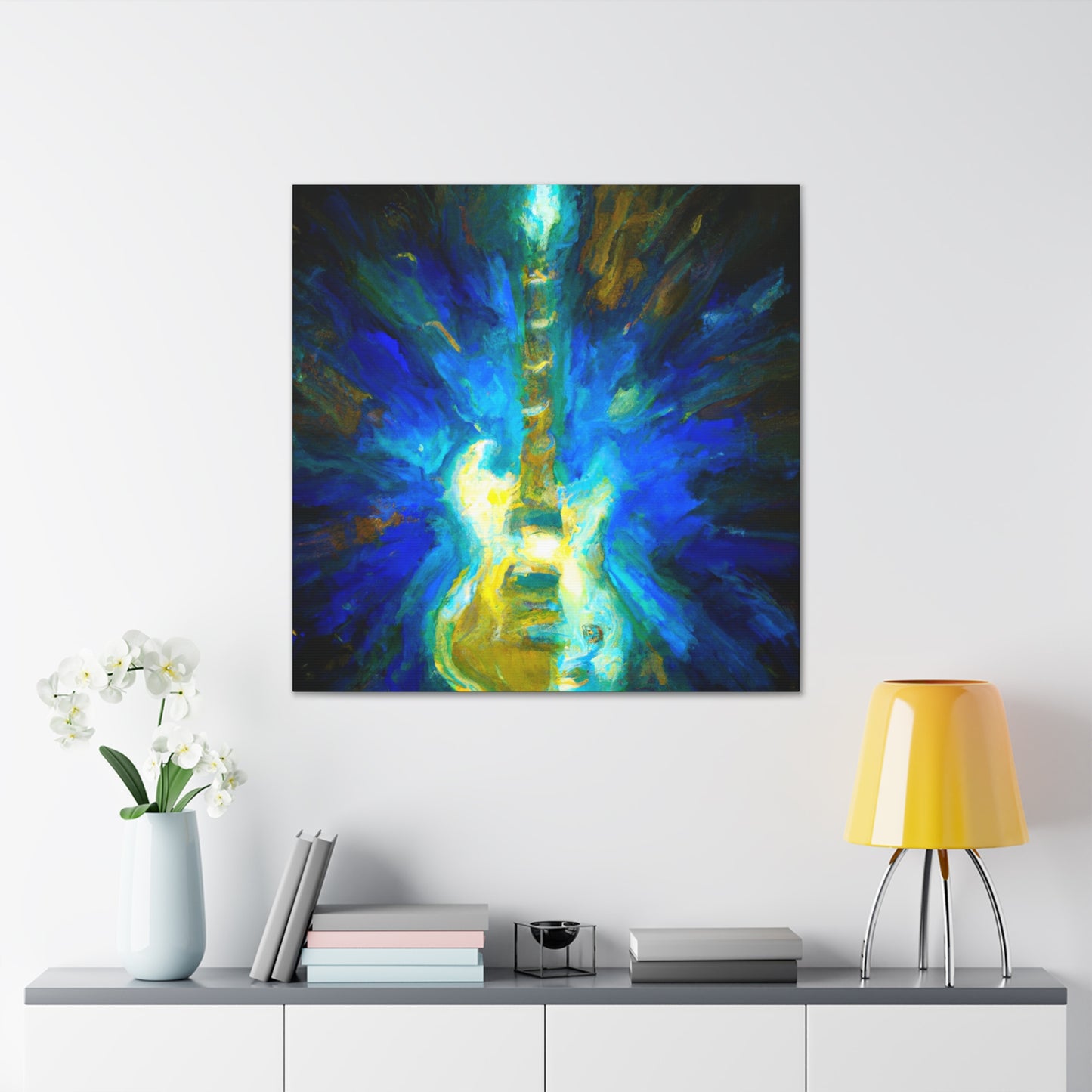 Electric Guitar Impressionism - Canvas