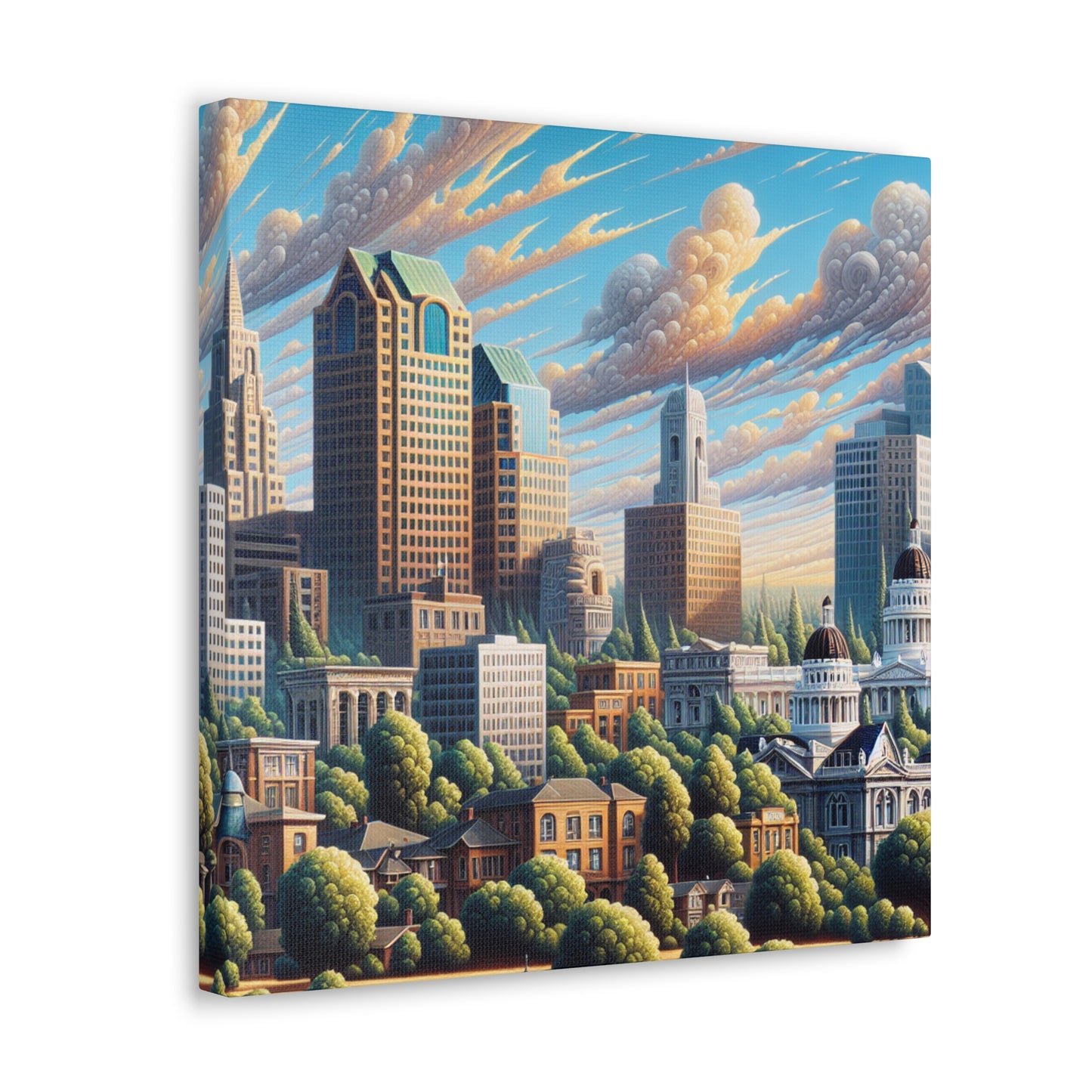 "Sacramento: Dreamlike Metropolis" - Canvas