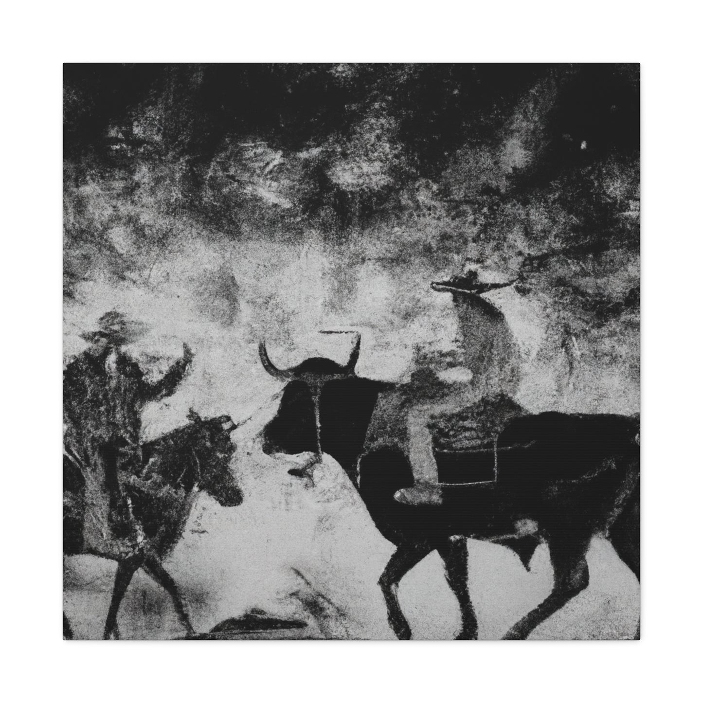 Cattle Riding Milkmaids - Canvas