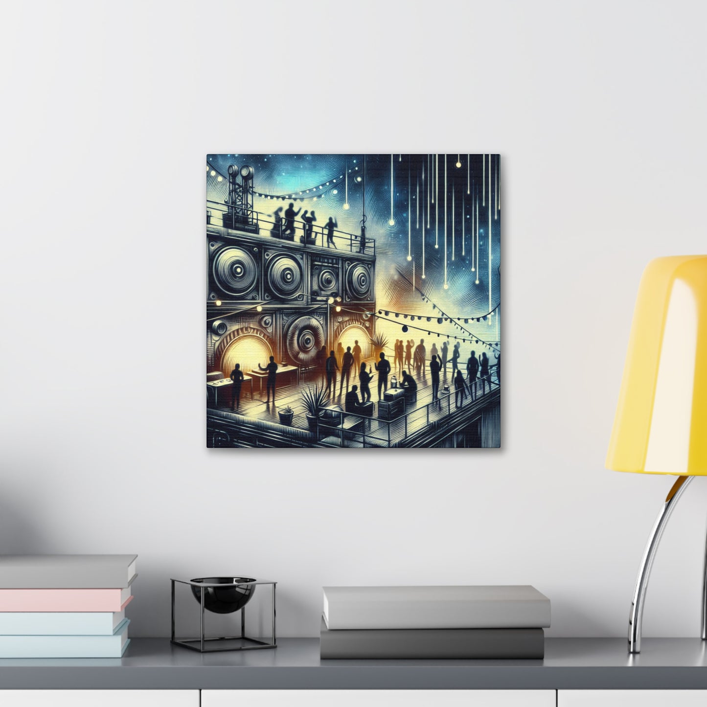 Euphoric Rooftop Revelry - Canvas