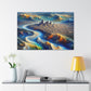 Golden River Shimmer - Canvas