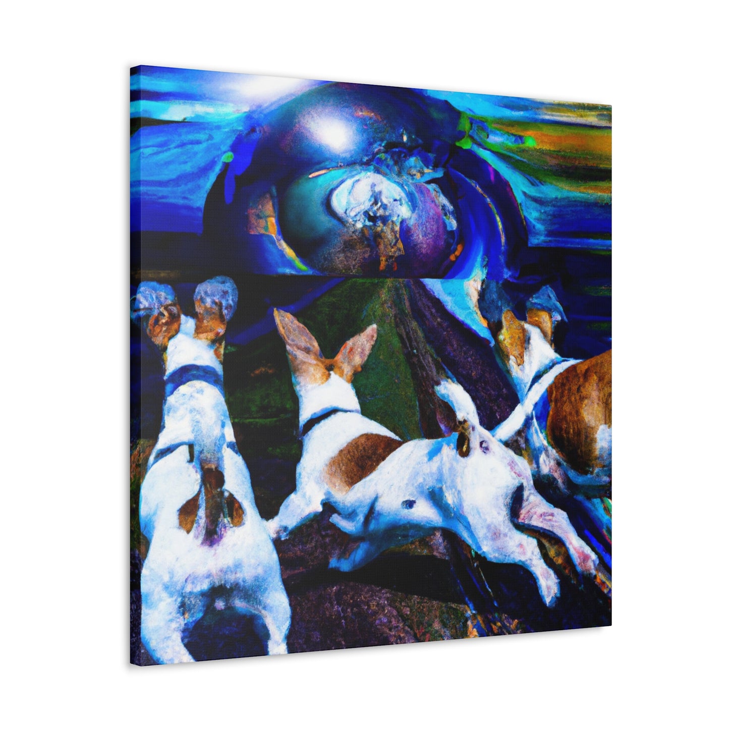 Jack Russell Dreaming. - Canvas