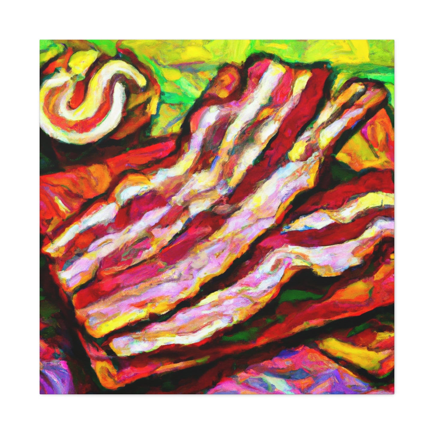 "Savory Sizzling Bacon" - Canvas