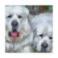 "Great Pyrenees Impressionism" - Canvas