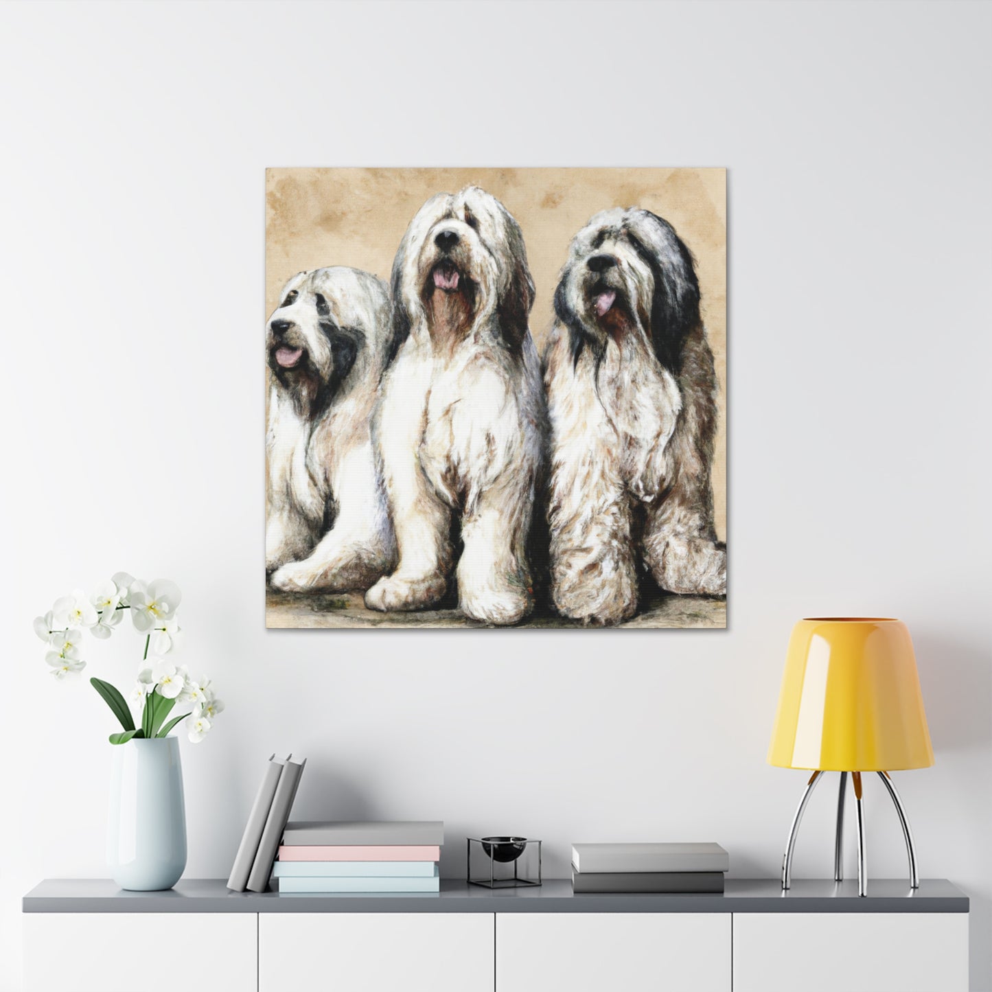 The Fluffy English Shepherd - Canvas