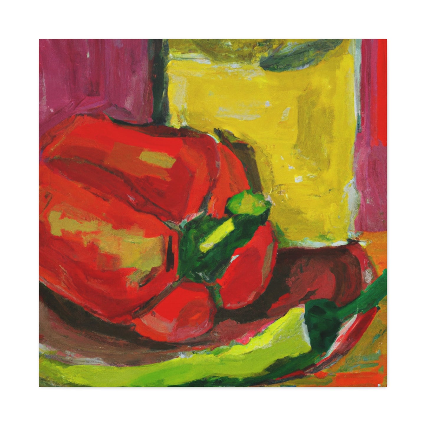 "Cascading Peppers Fauvism" - Canvas