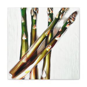 "Asparagus Realism Scene" - Canvas