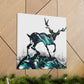 Deer in Moonlight Glade - Canvas