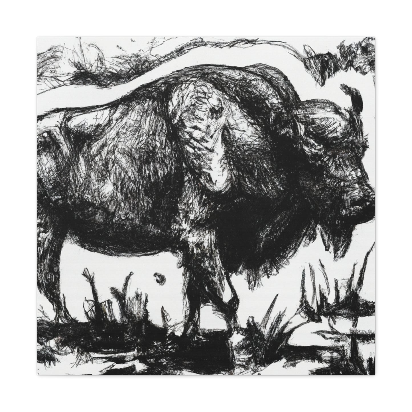 "Bison of the Prairie" - Canvas