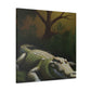 Crocodile in Hyperrealism - Canvas