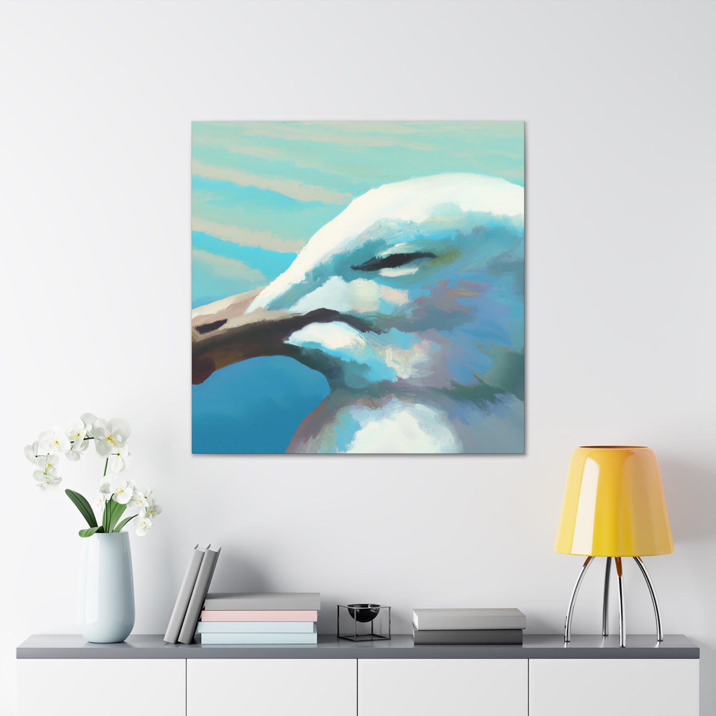 "Seagulls on the Shore" - Canvas