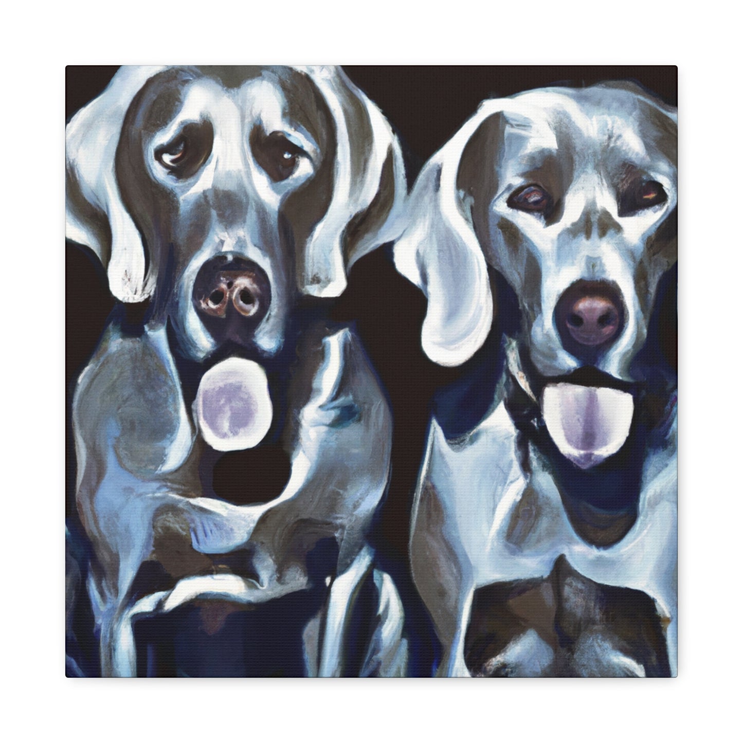 Weimaraner Wonderment. - Canvas