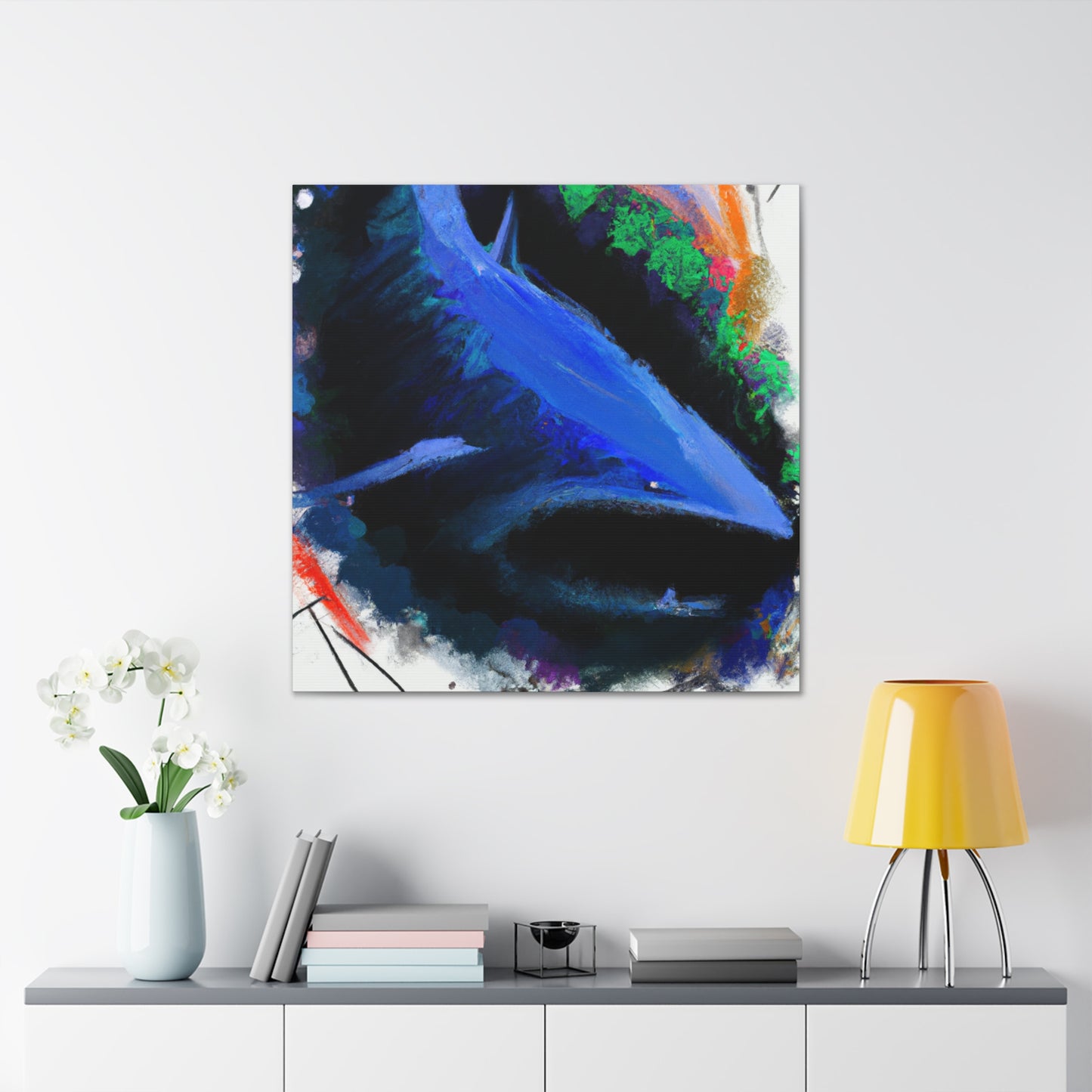 "Shark In Turbulence" - Canvas