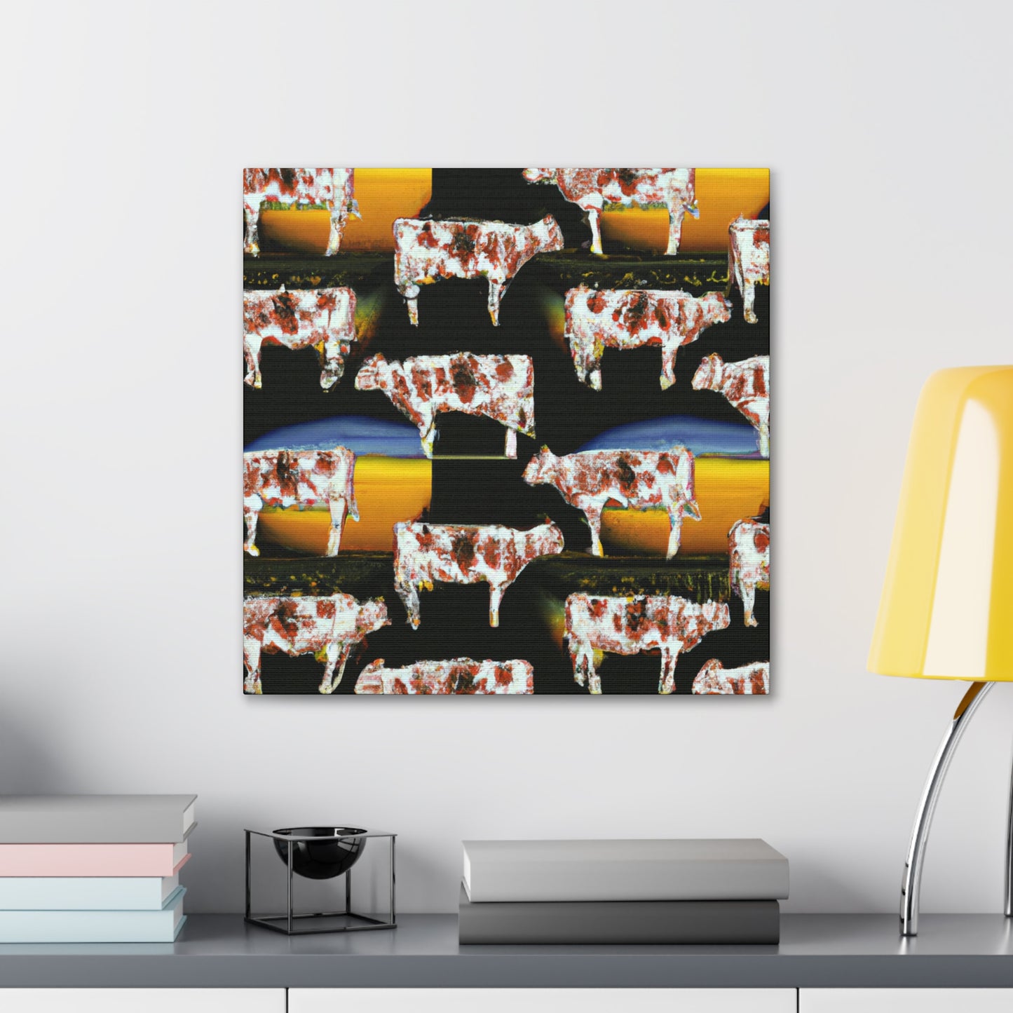 "A Jersey Cow Dreaming" - Canvas