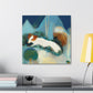 "Otter in Abstract Blur" - Canvas