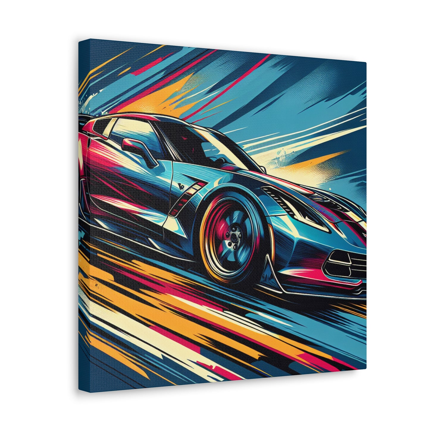 "Revving Timeless Steel Beauty" - Canvas