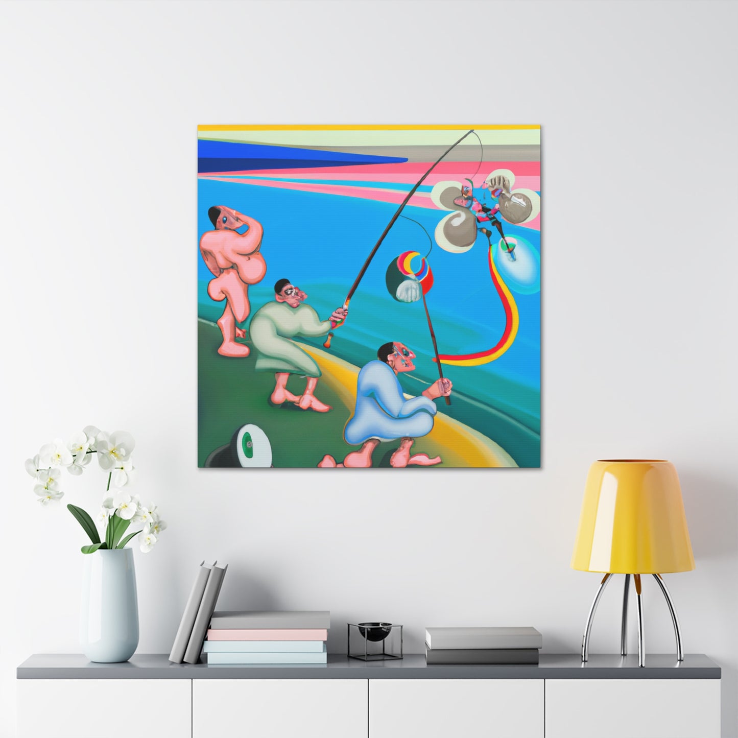 Fishing in the Clouds - Canvas