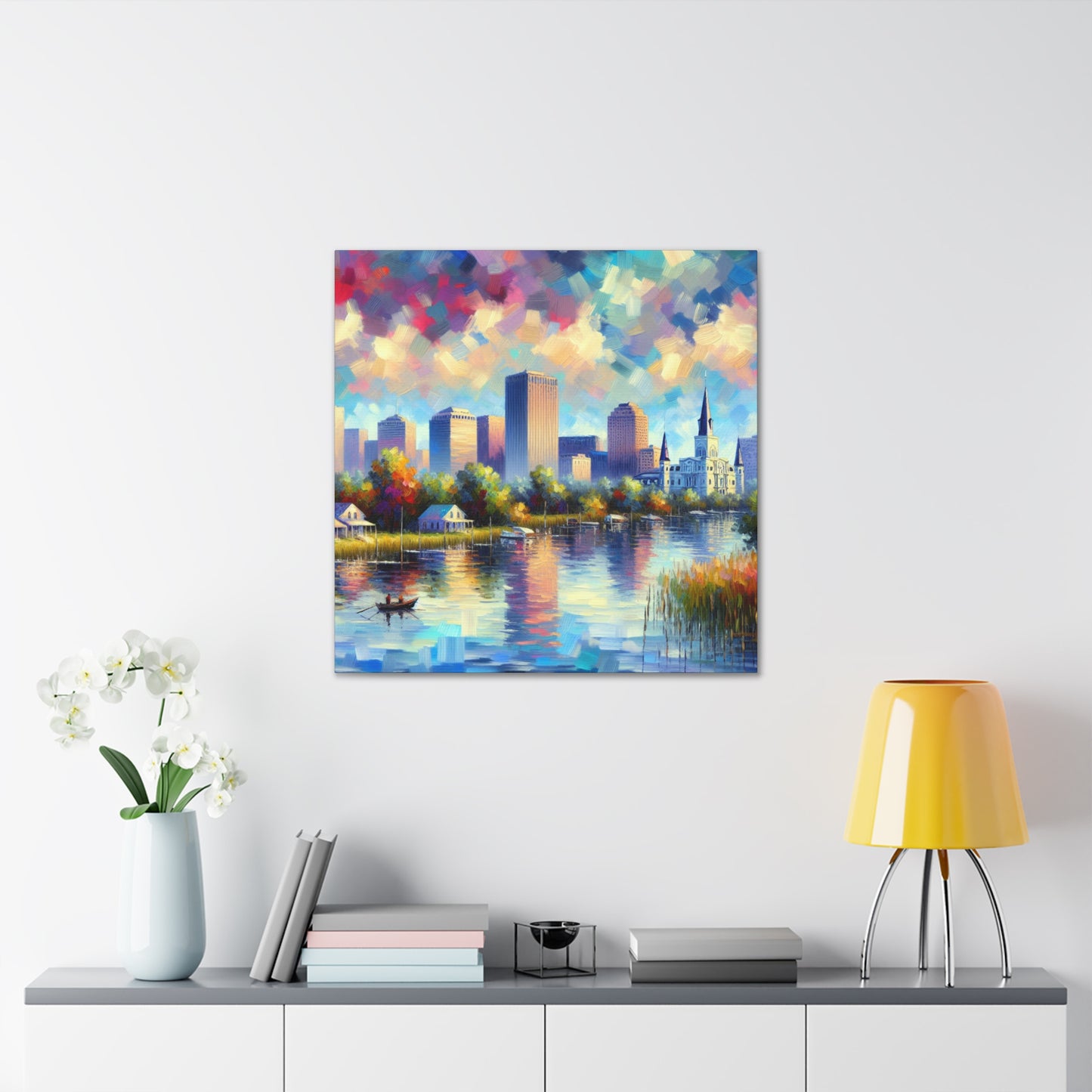 "Vibrant Streets of Louisiana" - Canvas