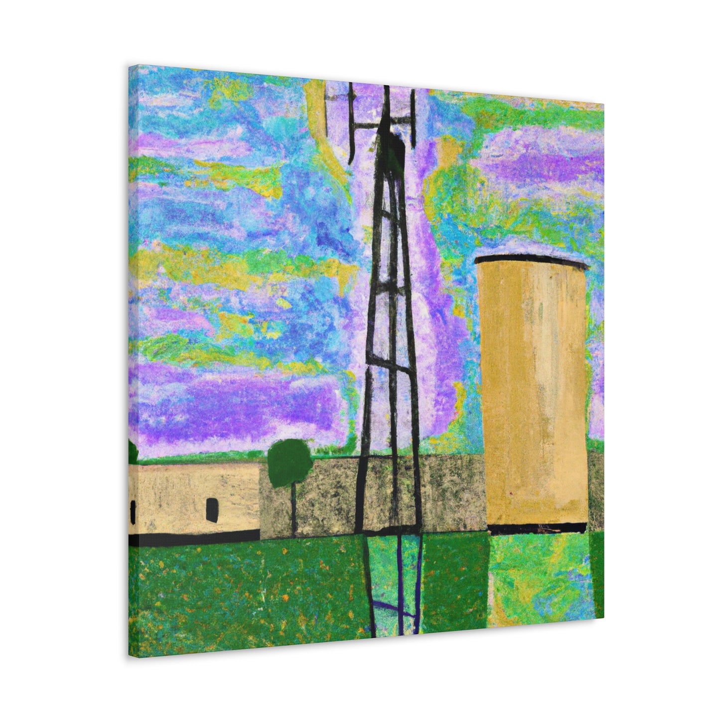 "Water Tower Miracle Abstraction" - Canvas