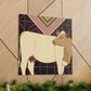 "Pastoral Art Deco Jersey" - Canvas