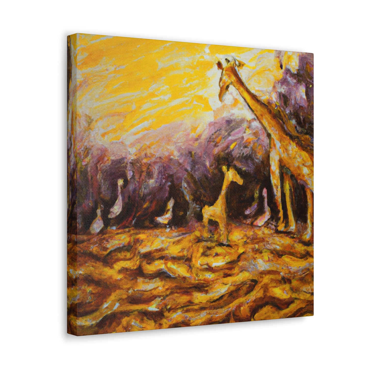 Giraffe in Abstract Form - Canvas