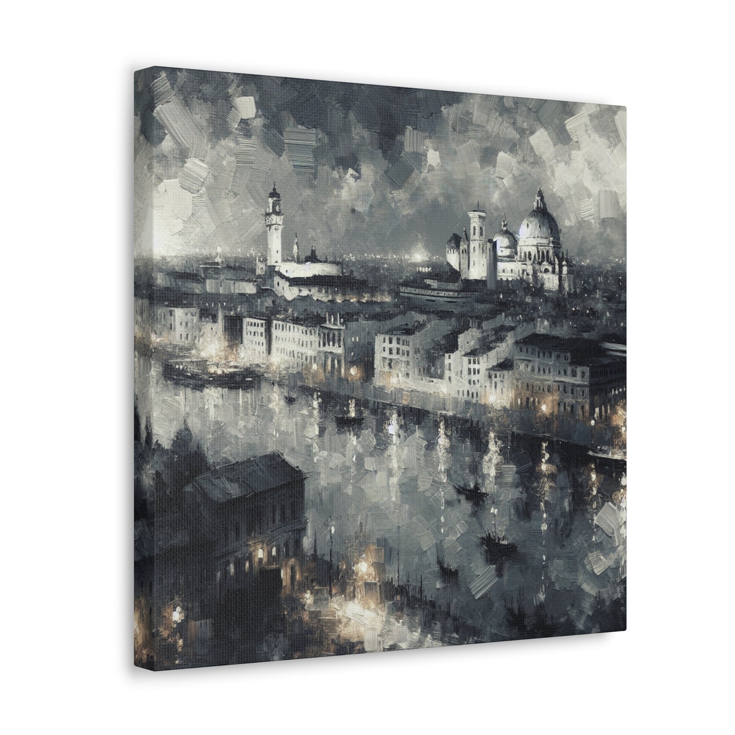 Nocturnal Urban Splendor - Canvas