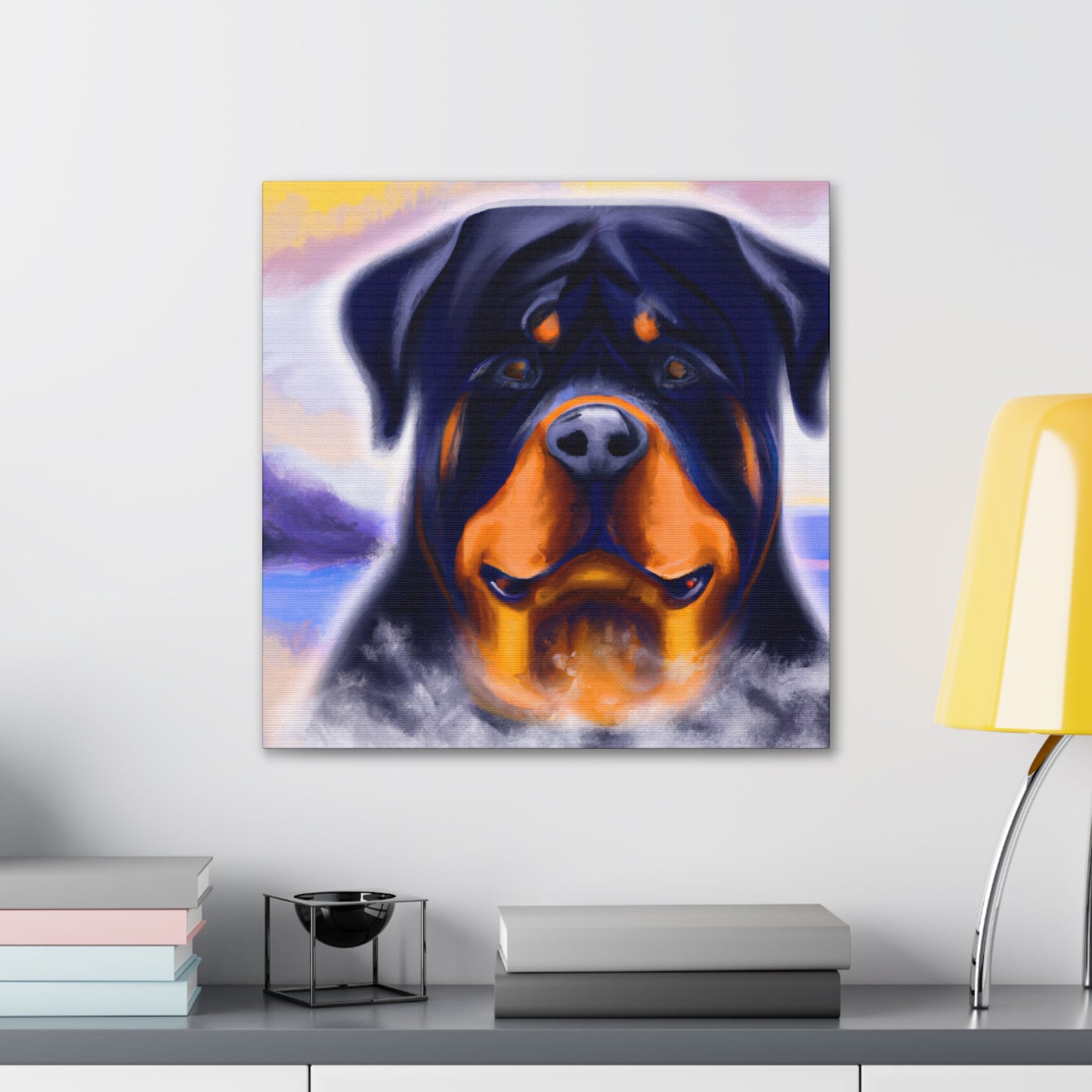 "Rottweiler's Regal Gaze" - Canvas