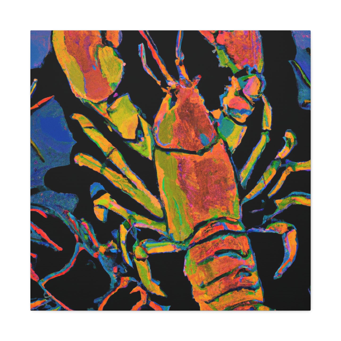 Lobster Expressionism Abstract - Canvas