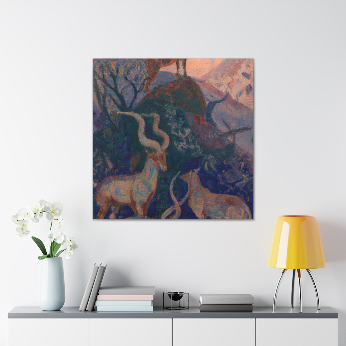 Ibex Golden Mountain. - Canvas