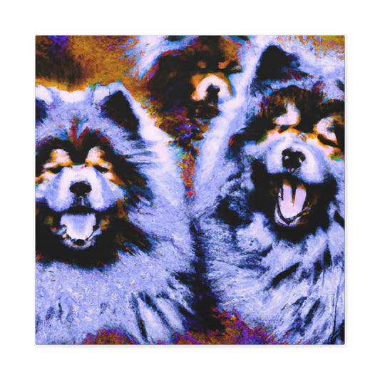 "Keeshond and Abstraction" - Canvas