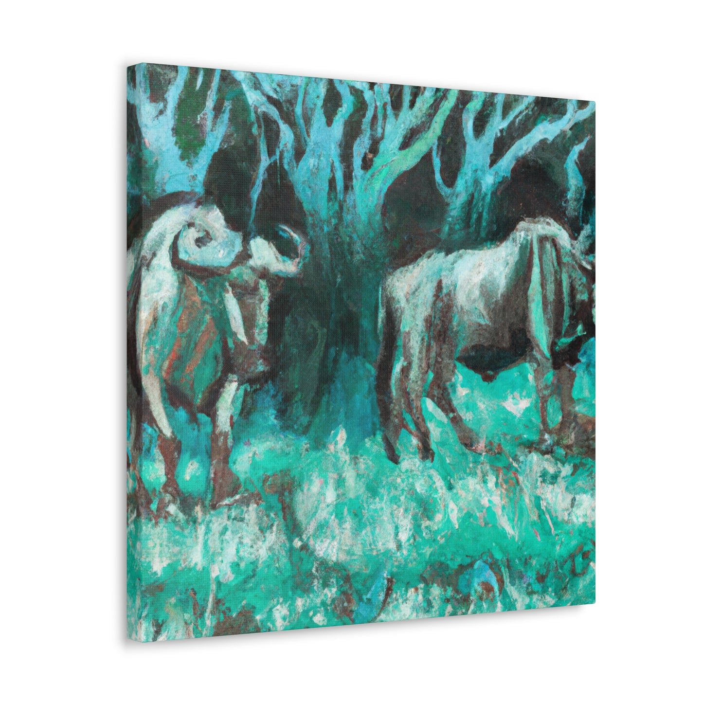 Wildebeest in Impressionism - Canvas