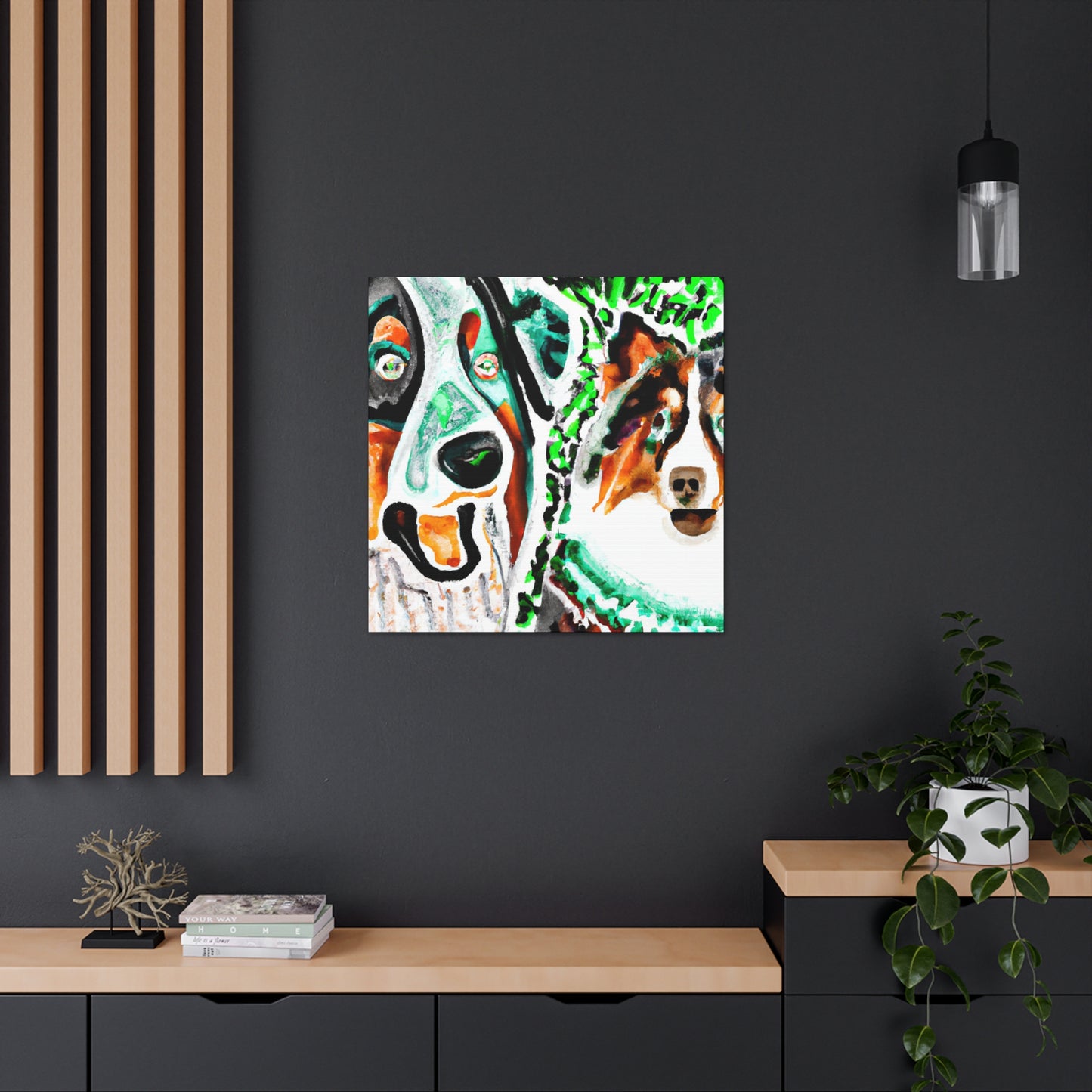 "Australian Shepherd Expressionism" - Canvas