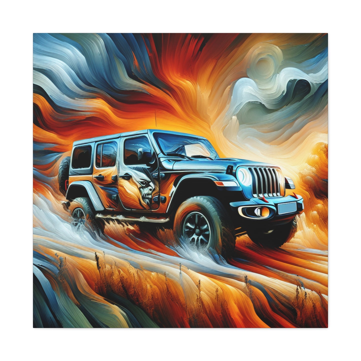 "Mystical Jeep Dreamscape" - Canvas