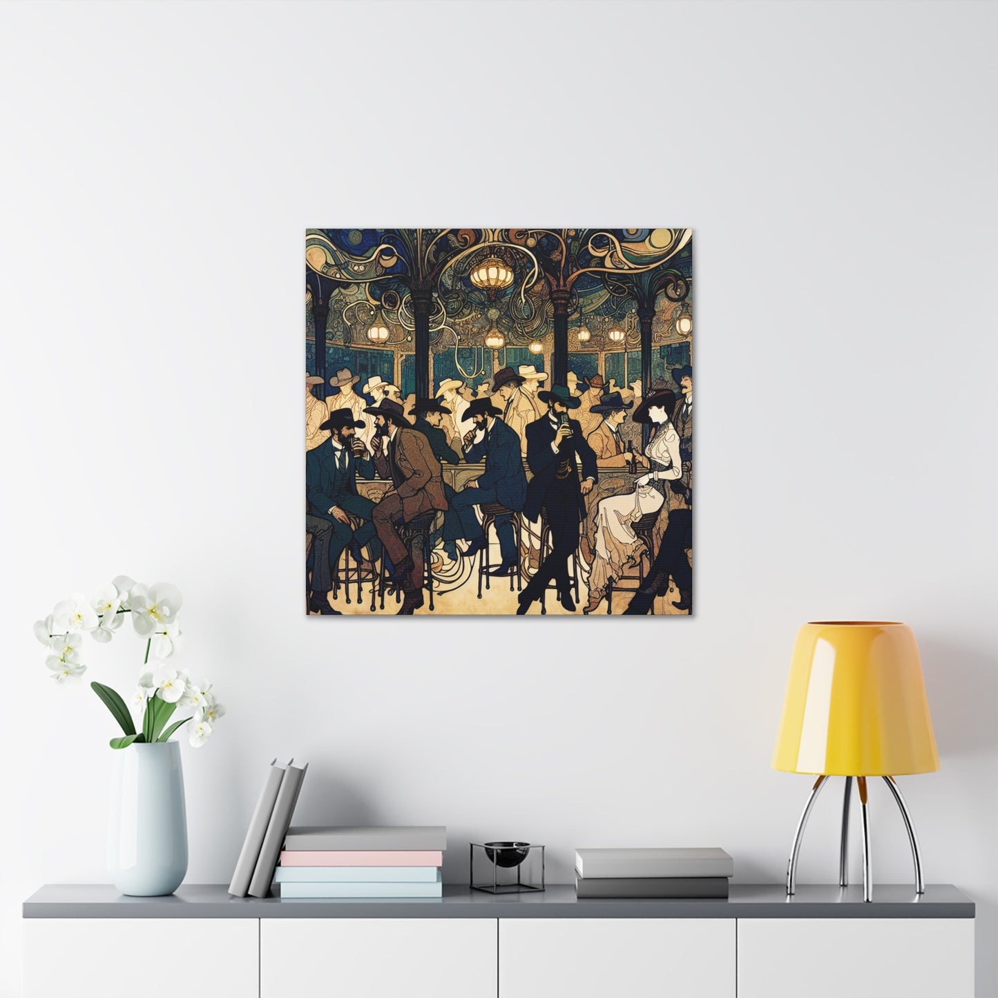 "Equine Saloon Serenade" - Canvas