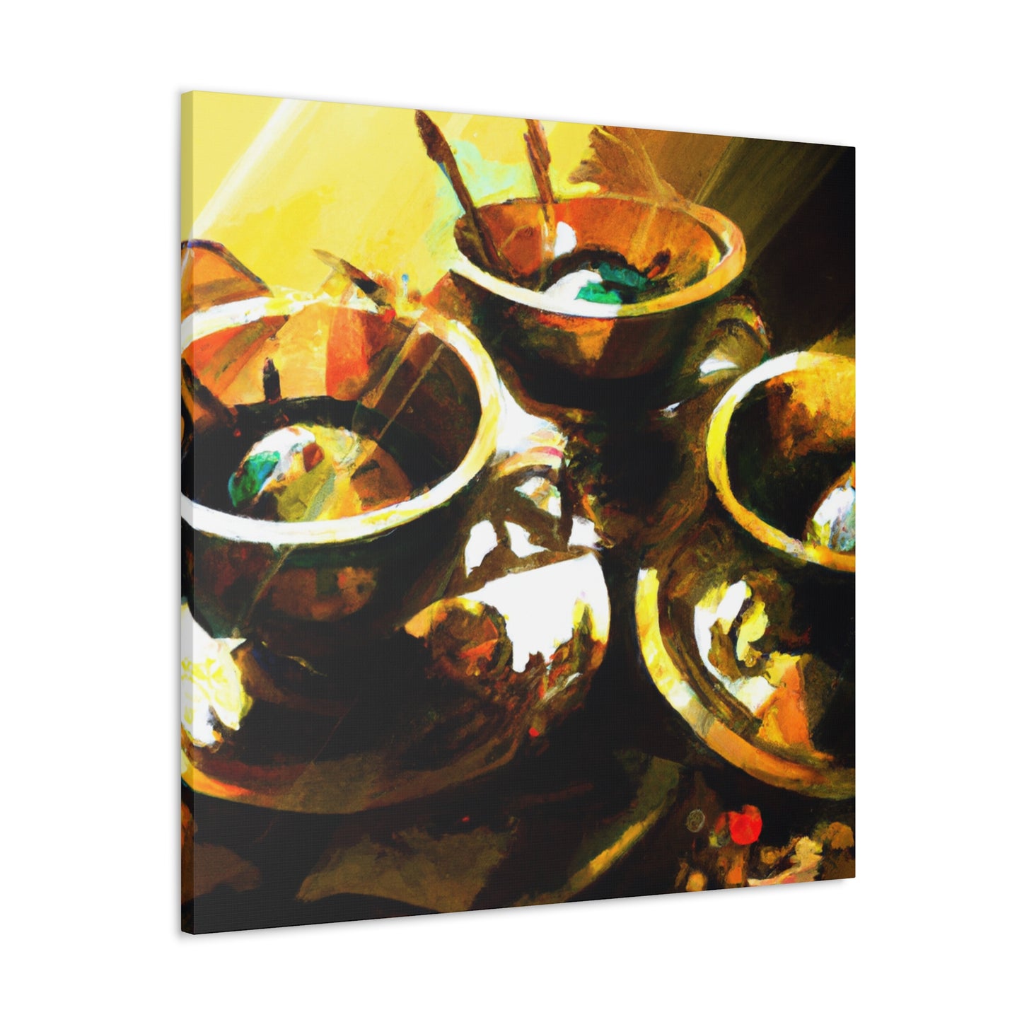 "Tea Cups in Renaissance". - Canvas