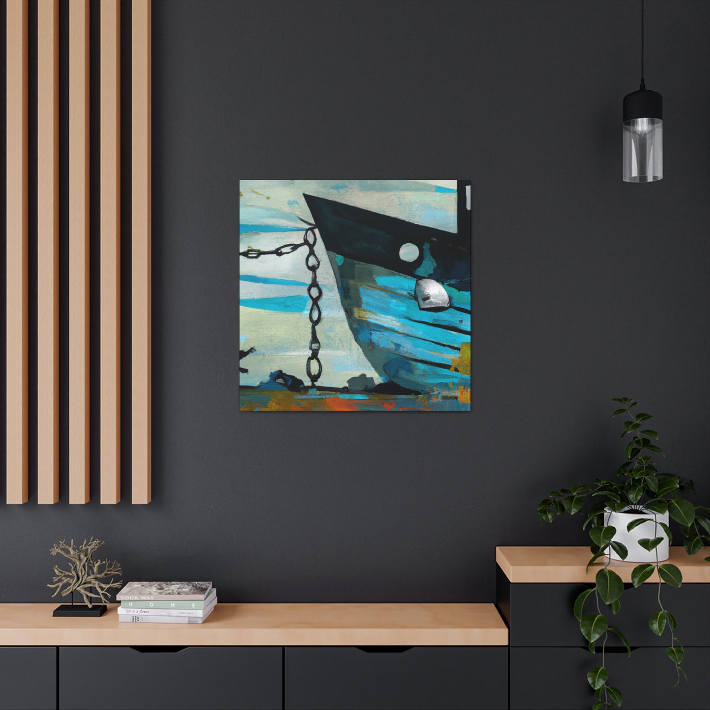 Fishing Boats At Sea - Canvas