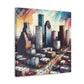 "Urban Luminosity: Houston's Vibes" - Canvas