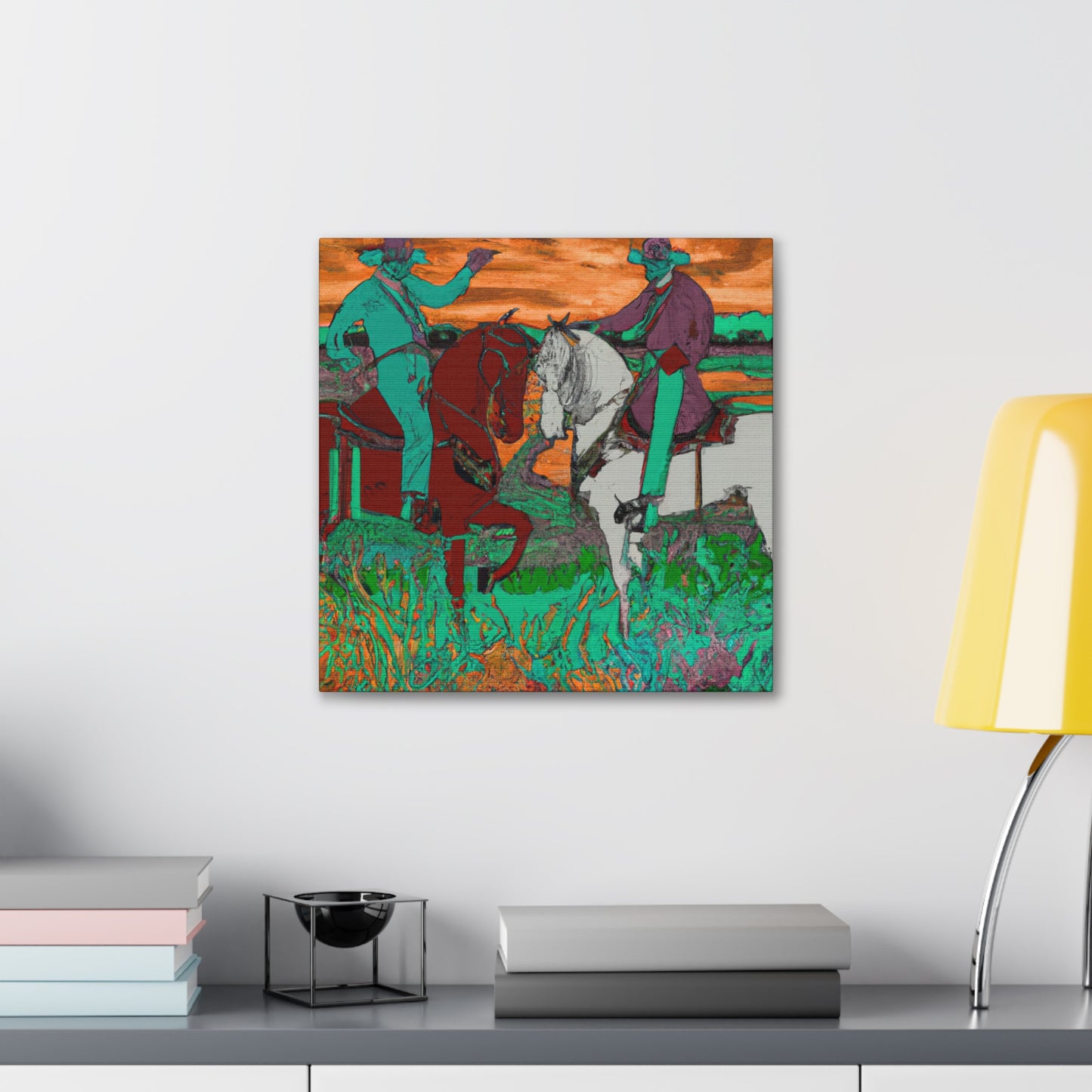 Horses in Pastureland - Canvas