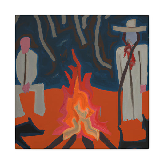 Campfire at Nightfall - Canvas