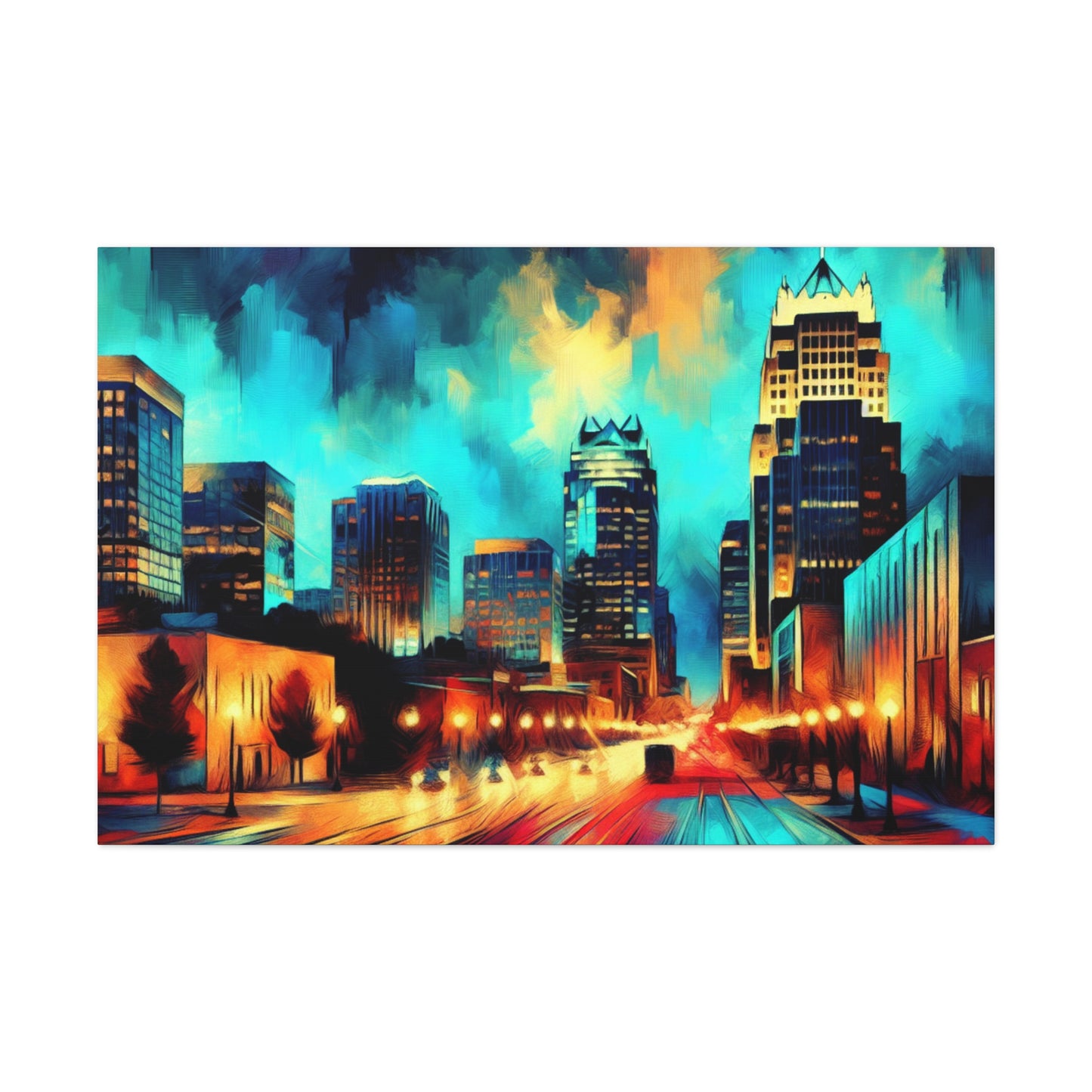 "Vibrant Urban Dream" - Canvas