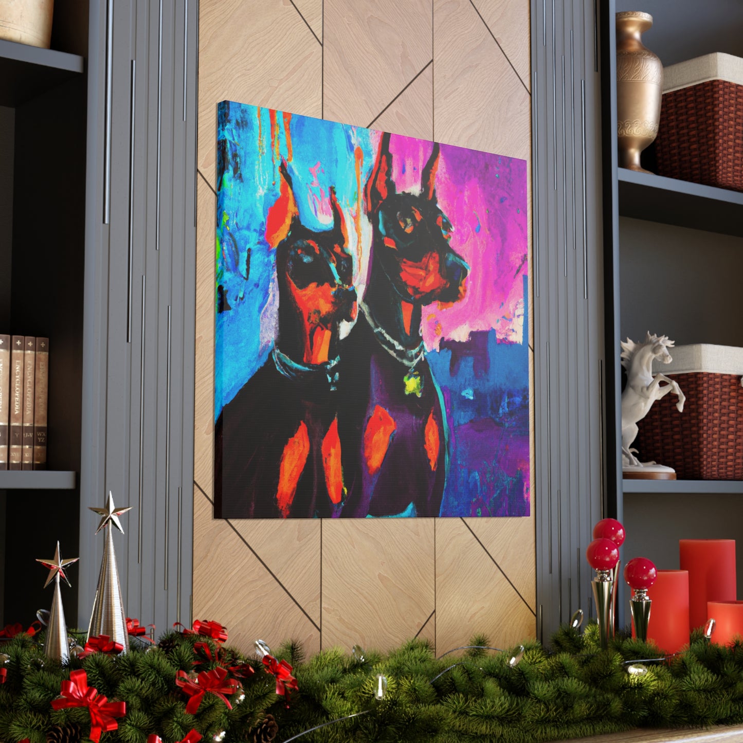 Rocking Doberman Art - Canvas