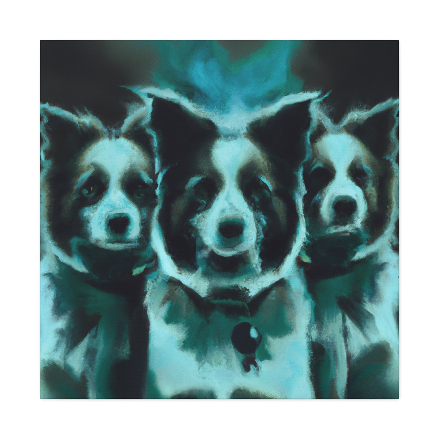 "Border Collie's Surreal Dream" - Canvas