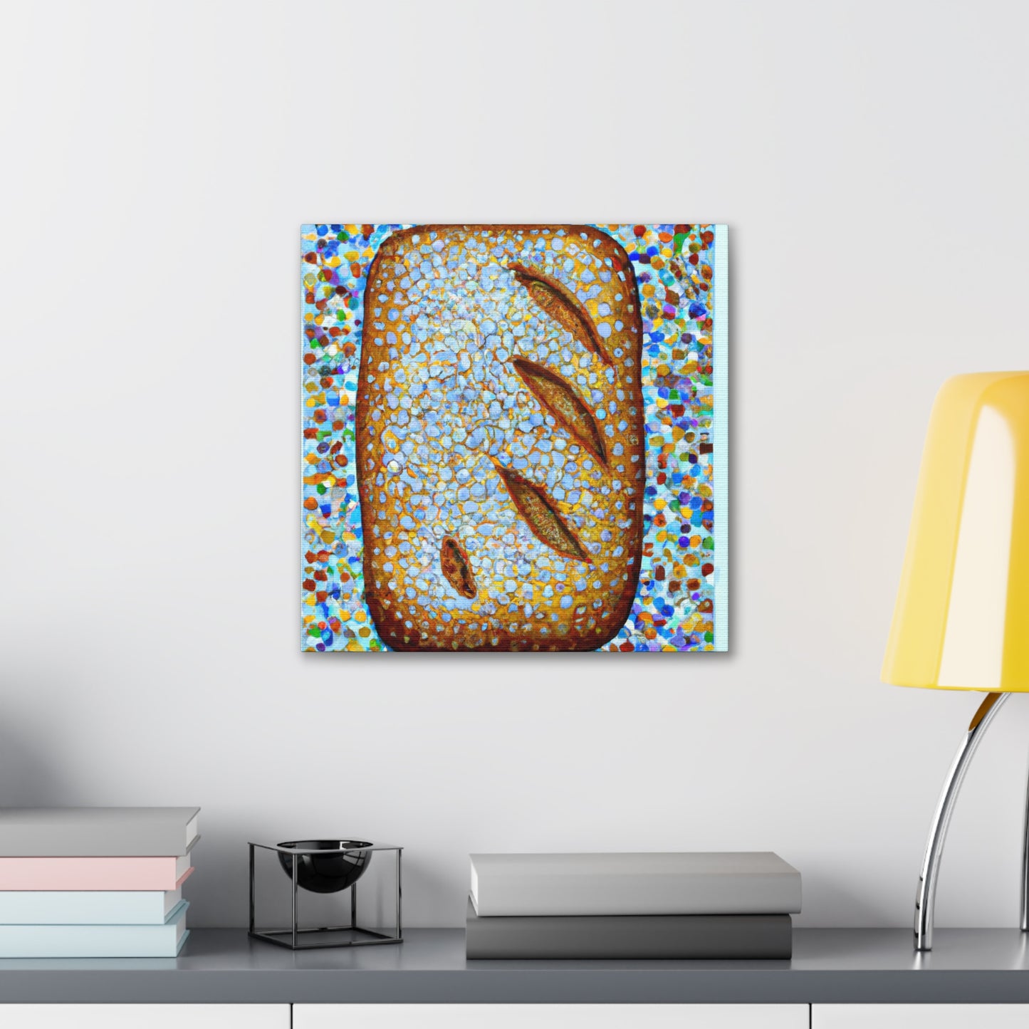 "Bread's Pointillist Painting - Canvas