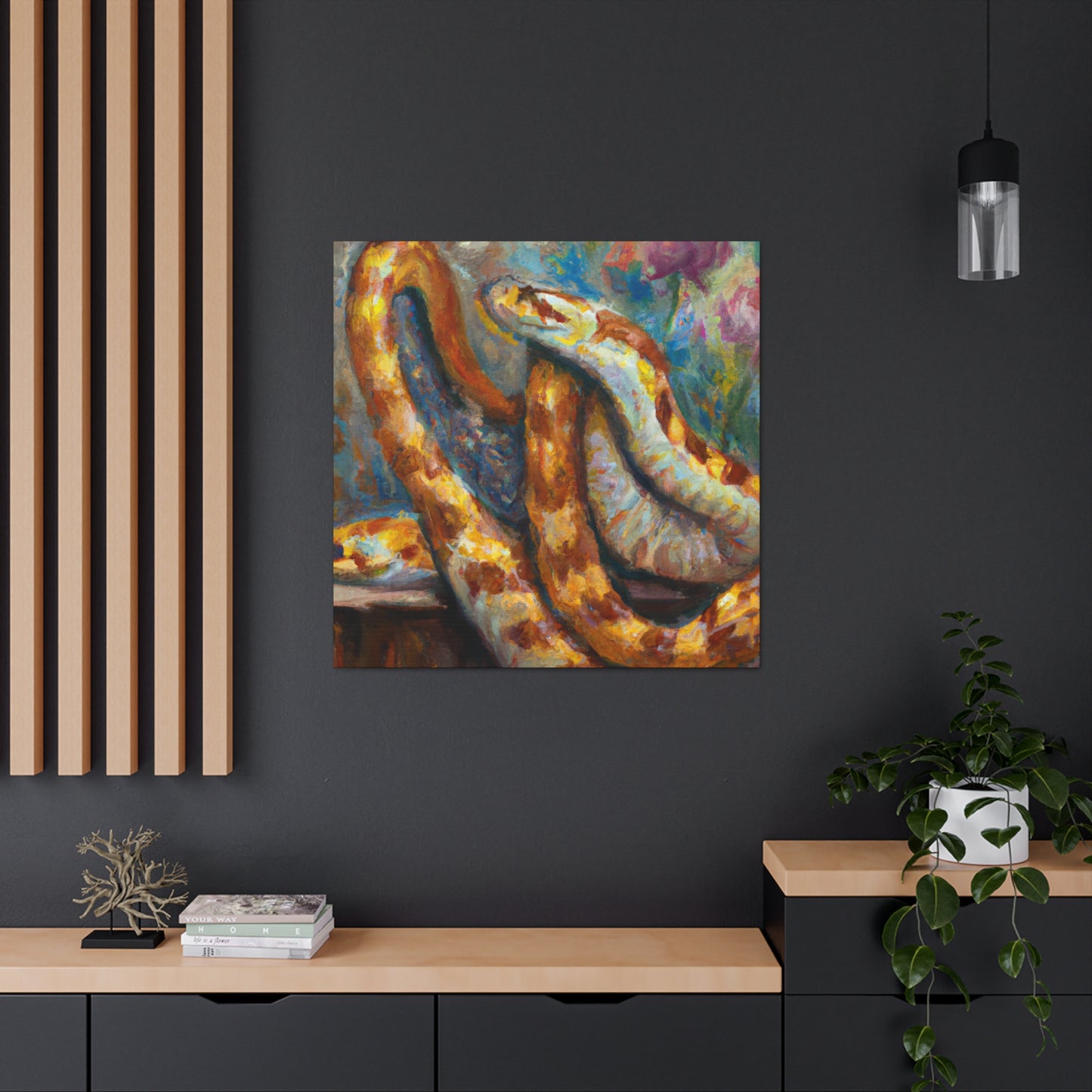 Corn Snake Impressionism - Canvas